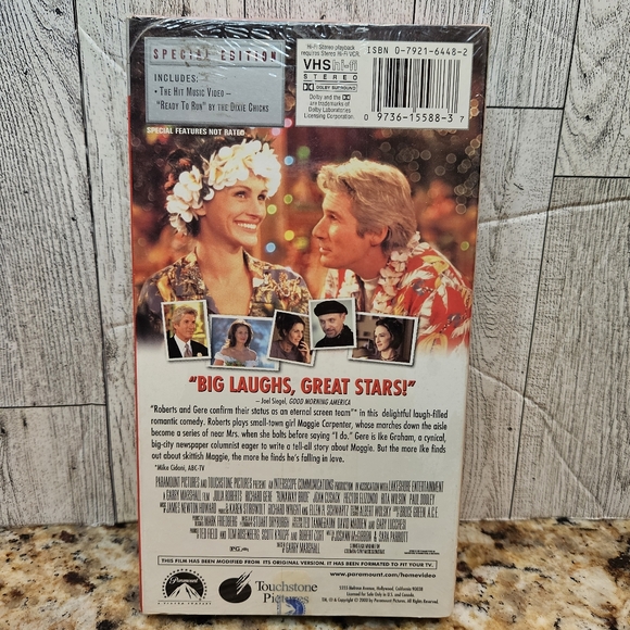 Runaway Bride VHS Special Edition Julia Roberts Richard Gere Paramount Pictures - Picture 4 of 7